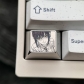 1.25U R1 Titanium Alloy Artisan Keycaps Precision Pointillism + Anodizing for Mechanical Keyboard -Makima